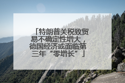 特朗普关税致贸易不确定性增大，德国经济或面临第三年“零增长”